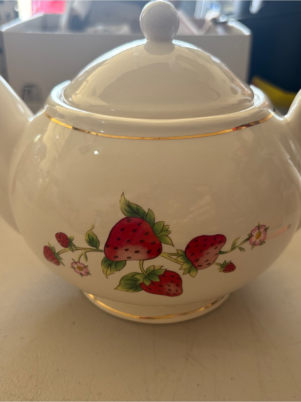 Vintage Strawberry Teapot by Teleflora